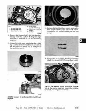 2007 Arctic Cat ATVs factory service and repair manual, Page 180
