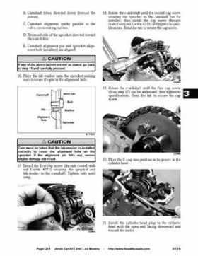 2007 Arctic Cat ATVs factory service and repair manual, Page 216
