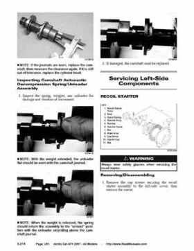 2007 Arctic Cat ATVs factory service and repair manual, Page 251