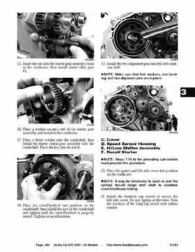 2007 Arctic Cat ATVs factory service and repair manual, Page 280