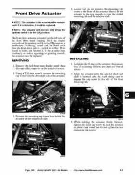 2007 Arctic Cat ATVs factory service and repair manual, Page 396