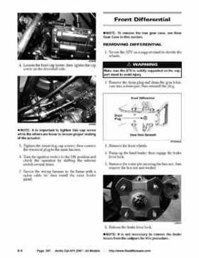 2007 Arctic Cat ATVs factory service and repair manual, Page 397