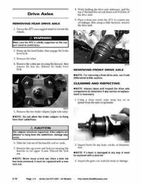 2007 Arctic Cat ATVs factory service and repair manual, Page 411