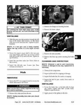 2007 Arctic Cat ATVs factory service and repair manual, Page 416