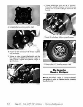2007 Arctic Cat ATVs factory service and repair manual, Page 417