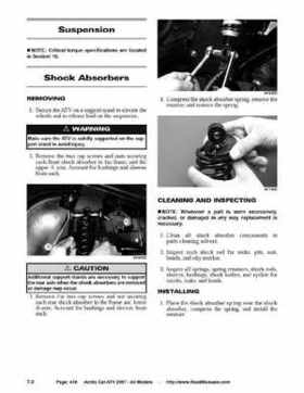 2007 Arctic Cat ATVs factory service and repair manual, Page 419