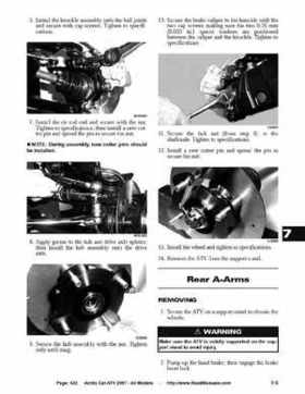 2007 Arctic Cat ATVs factory service and repair manual, Page 422