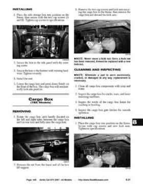 2007 Arctic Cat ATVs factory service and repair manual, Page 446