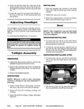 2007 Arctic Cat ATVs factory service and repair manual, Page 447