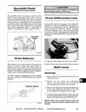 2007 Arctic Cat ATVs factory service and repair manual, Page 453