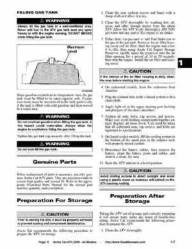 2008 Arctic Cat ATVs factory service and repair manual, Page 8