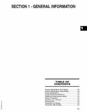 2008 Arctic Cat DVX 250 / 250 Utility ATV Service Manual, Page 2