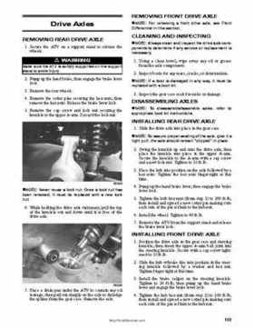 2011 Arctic Cat 450XC Service Manual, Page 103