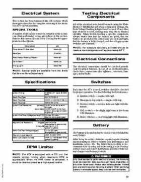 2011 Arctic Cat DVX 300 / 300 Utility ATV Service Manual, Page 73