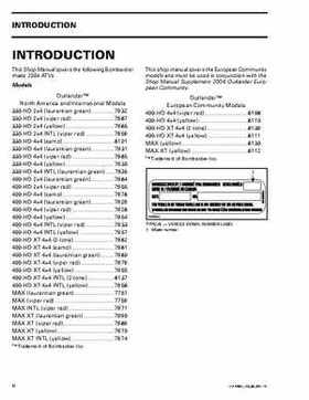 2004 Bombardier Outlander 330/400 Factory Service Manual, Page 7