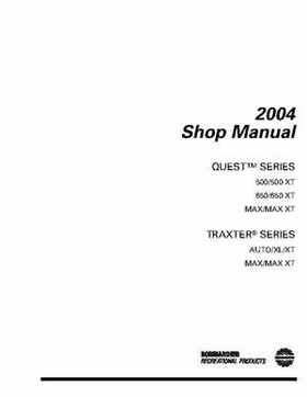 2004 Bombardier Quest/Traxter Series Shop Manual, Page 2