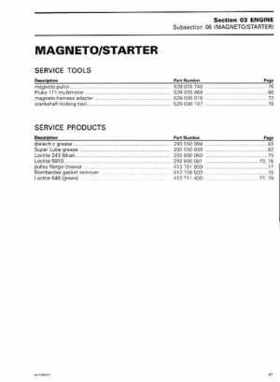 2008 Can-Am DS450 EFI, DS450 EFI X Shop Manual, Page 67