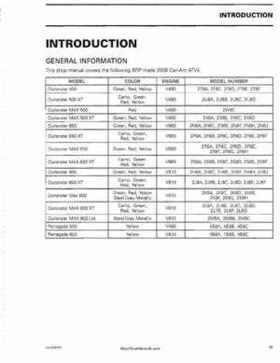 2008 Can-Am Outlander 500/650/800, Renegade 500/800 Service Manual, Page 10