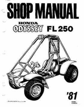 1980-1981 Honda Odyssey FL250 Shop Manual, Page 1