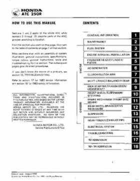 1981-1984 Official Honda ATC250R Shop Manual, Page 3