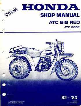 1982-1983 Official Honda ATC 200E Big Red Shop Manual, Page 1