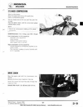 1982-1983 Official Honda ATC 200E Big Red Shop Manual, Page 25