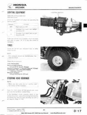 1982-1983 Official Honda ATC 200E Big Red Shop Manual, Page 33