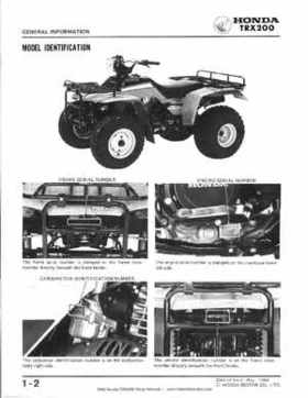 1984 Official Honda TRX200 Shop Manual, Page 5