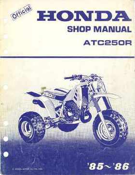 1985-1986 Honda ATC250R Shop Manual, Page 1