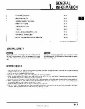 1985-1986 Honda ATC250R Shop Manual, Page 4