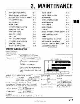 1985-1986 Honda ATC250R Shop Manual, Page 17