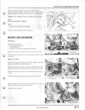 1985-1987 Honda TRX 250 Fourtrax 250 Service Manual, Page 88