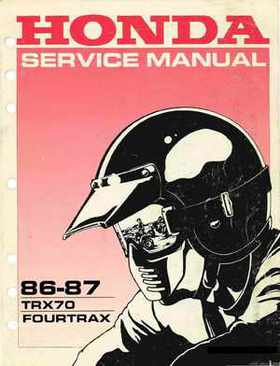 1986-1987 Honda Fortrax TRX70 Service Manual, Page 1
