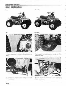 1986-1987 Honda Fortrax TRX70 Service Manual, Page 4