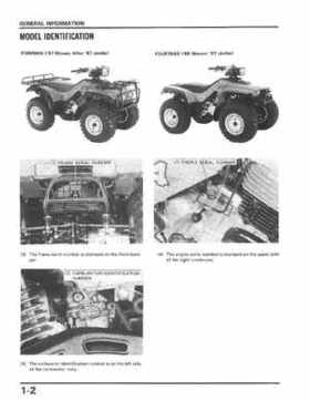 1986-1987 Honda TRX350 FourTrax 4X4, 1987-1989 TRX350D Foreman 4X4 Service Manual, Page 5