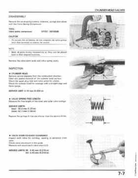 1986-1987 Honda TRX350 FourTrax 4X4, 1987-1989 TRX350D Foreman 4X4 Service Manual, Page 75