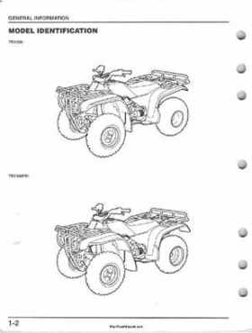 1995-2000 Honda FourTrax 300 300FW TRX300 TRX300FW TRX service manual., Page 5