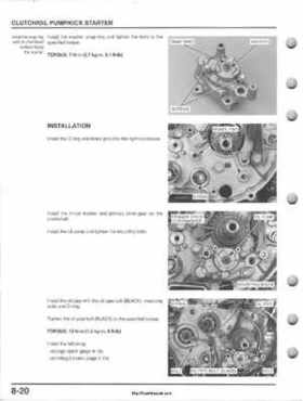 1995-2000 Honda FourTrax 300 300FW TRX300 TRX300FW TRX service manual., Page 121
