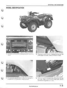 1995-2003 Honda Foreman TRX400FW TRX400 TRX 400 400FW Service Manual, Page 7