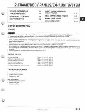1995-2003 Honda Foreman TRX400FW TRX400 TRX 400 400FW Service Manual, Page 31