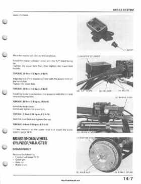 1995-2003 Honda Foreman TRX400FW TRX400 TRX 400 400FW Service Manual, Page 249