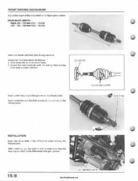 1995-2003 Honda Foreman TRX400FW TRX400 TRX 400 400FW Service Manual, Page 276