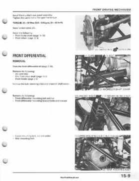 1995-2003 Honda Foreman TRX400FW TRX400 TRX 400 400FW Service Manual, Page 277