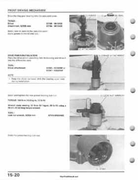 1995-2003 Honda Foreman TRX400FW TRX400 TRX 400 400FW Service Manual, Page 288