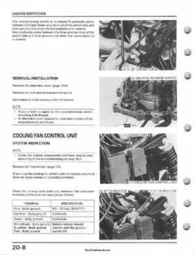 1995-2003 Honda Foreman TRX400FW TRX400 TRX 400 400FW Service Manual, Page 356