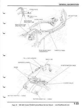 1997-2001 Honda TRX250 Fourtrax Recon Service Manual, Page 27