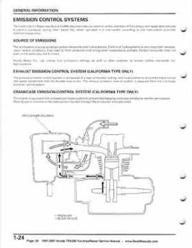 1997-2001 Honda TRX250 Fourtrax Recon Service Manual, Page 28