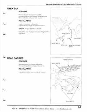 1997-2001 Honda TRX250 Fourtrax Recon Service Manual, Page 36