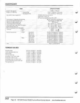 1997-2001 Honda TRX250 Fourtrax Recon Service Manual, Page 43