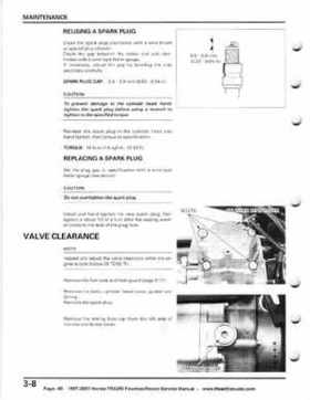 1997-2001 Honda TRX250 Fourtrax Recon Service Manual, Page 49